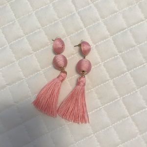 Pink tassel earrings